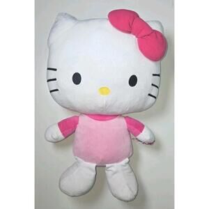 NWT Sanrio Hello Kitty Plush 22.5" Large White Pink Bow Stuffed Animal 2013